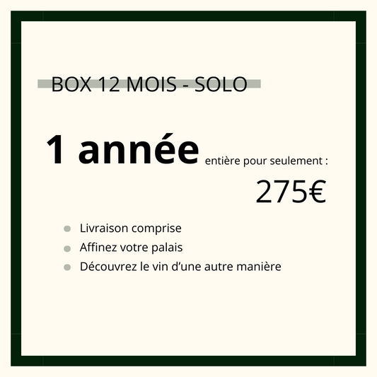 Abonnement 12 mois - solo