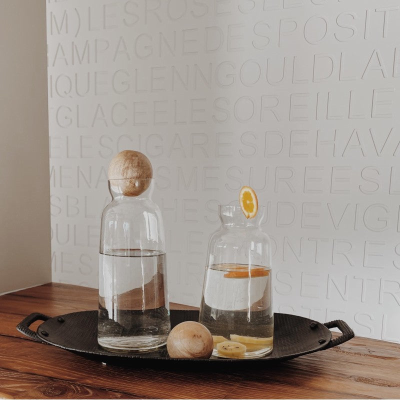 Carafe with wooden stopper